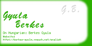 gyula berkes business card